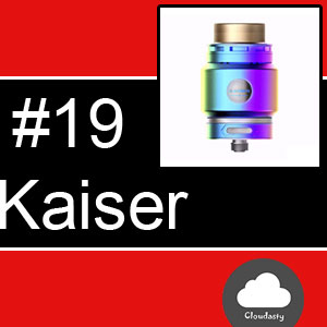 Smokjoy Fat Kaiser RTA : Atomiseur de 3 ml de capacité et deux airflows